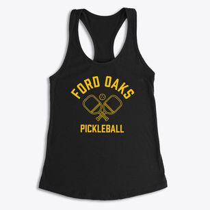Ford Oaks Texas Pickleball Women's Racerback Tank