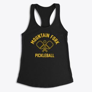 Mountain Fork Arkansas Pickleball Women's Racerback Tank