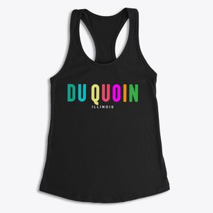 Du Quoin Illinois Color Pop Women's Racerback Tank