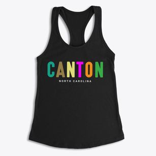 Canton North Carolina Color Pop Women's Racerback Tank