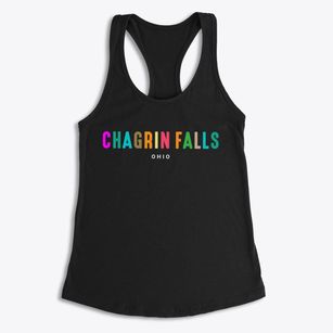 Chagrin Falls Ohio Color Pop Women's Racerback Tank