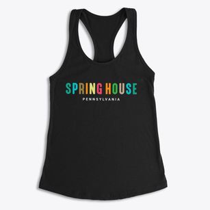 Spring House Pennsylvania Color Pop Women's Racerback Tank