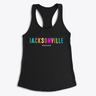 Jacksonville Oregon Color Pop Women's Racerback Tank