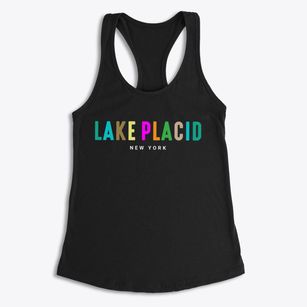 Lake Placid New York Color Pop Women's Racerback Tank