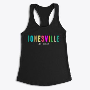 Jonesville Louisiana Color Pop Women's Racerback Tank