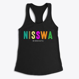 Nisswa Minnesota Color Pop Women's Racerback Tank