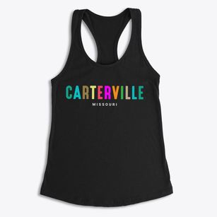 Carterville Missouri Color Pop Women's Racerback Tank