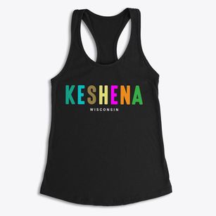 Keshena Wisconsin Color Pop Women's Racerback Tank