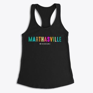 Marthasville Missouri Color Pop Women's Racerback Tank