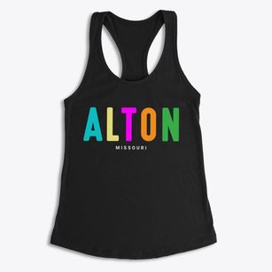 Alton Missouri Color Pop Women's Racerback Tank