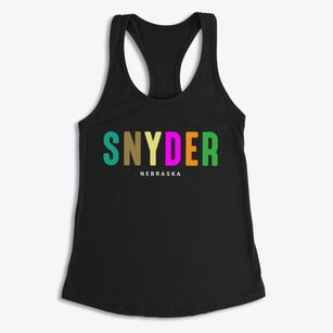 Snyder Nebraska Color Pop Women's Racerback Tank