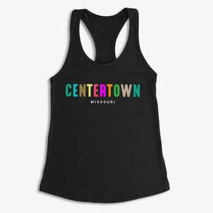 Centertown Missouri Color Pop Women's Racerback Tank
