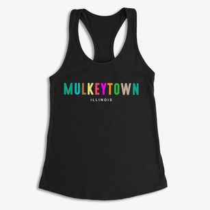 Mulkeytown Illinois Color Pop Women's Racerback Tank