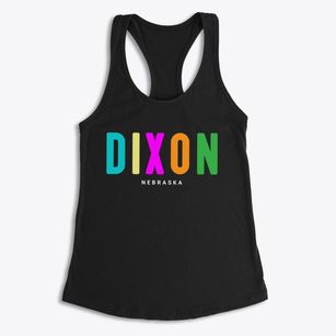 Dixon Nebraska Color Pop Women's Racerback Tank