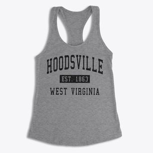 Hoodsville West Virginia Classic Established Women's Racerback Tank