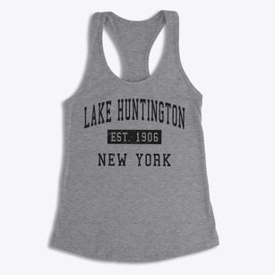 Lake Huntington New York Classic Established Women's Racerback Tank