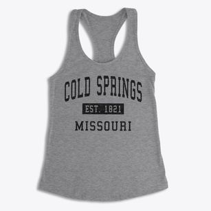 Cold Springs Missouri Classic Established Women's Racerback Tank