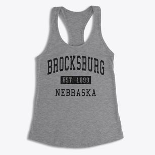 Brocksburg Nebraska Classic Established Women's Racerback Tank