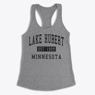 Lake Hubert Minnesota Classic Established Women's Racerback Tank