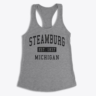 Steamburg Michigan Classic Established Women's Racerback Tank