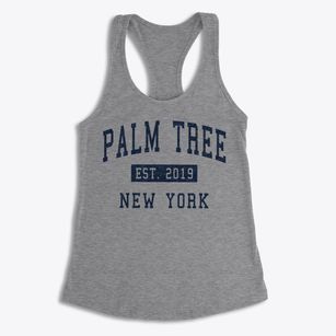 Palm Tree New York Classic Established Women's Racerback Tank