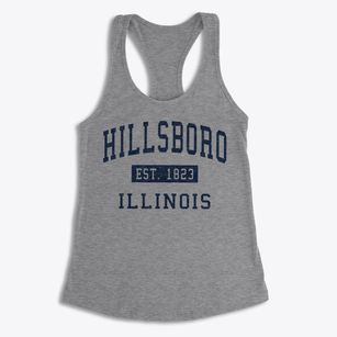 Hillsboro Illinois Classic Established Women's Racerback Tank