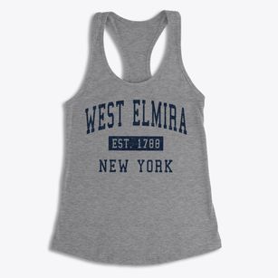 West Elmira New York Classic Established Women's Racerback Tank
