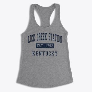 Lick Creek Station Kentucky Classic Established Women's Racerback Tank
