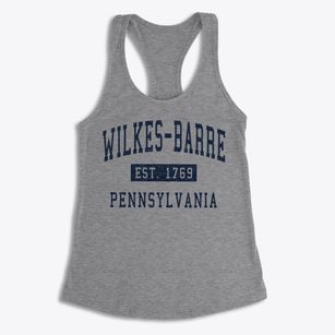 Wilkes-barre Pennsylvania Classic Established Women's Racerback Tank