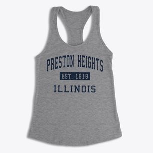 Preston Heights Illinois Classic Established Women's Racerback Tank
