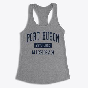 Port Huron Michigan Classic Established Women's Racerback Tank