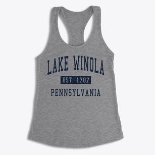 Lake Winola Pennsylvania Classic Established Women's Racerback Tank