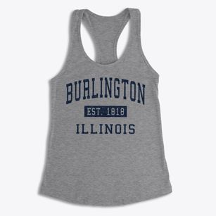 Burlington Illinois Classic Established Women's Racerback Tank