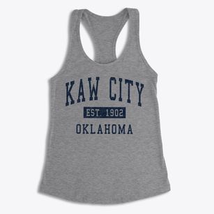 Kaw City Oklahoma Classic Established Women's Racerback Tank