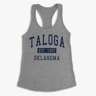 Taloga Oklahoma Classic Established Women's Racerback Tank