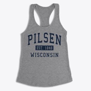 Pilsen Wisconsin Classic Established Women's Racerback Tank