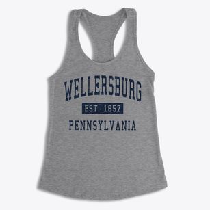 Wellersburg Pennsylvania Classic Established Women's Racerback Tank
