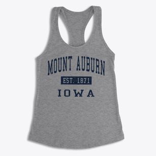 Mount Auburn Iowa Classic Established Women's Racerback Tank