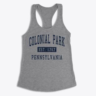 Colonial Park Pennsylvania Classic Established Women's Racerback Tank