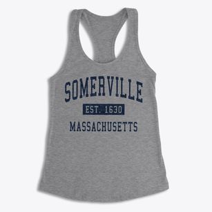 Somerville Massachusetts Classic Established Women's Racerback Tank