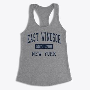 East Windsor New York Classic Established Women's Racerback Tank