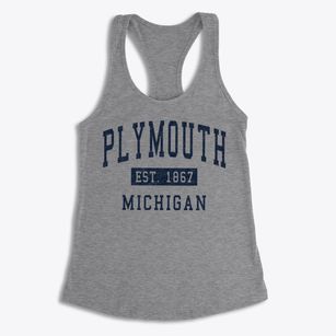 Plymouth Michigan Classic Established Women's Racerback Tank