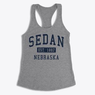 Sedan Nebraska Classic Established Women's Racerback Tank