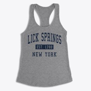 Lick Springs New York Classic Established Women's Racerback Tank