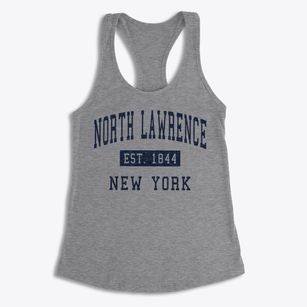 North Lawrence New York Classic Established Women's Racerback Tank