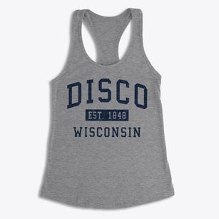 Disco Wisconsin Classic Established Women's Racerback Tank