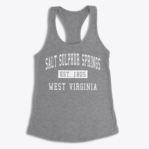 Salt Sulphur Springs West Virginia Classic Established Women's Racerback Tank