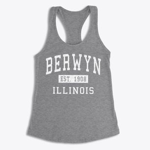 Berwyn Illinois Classic Established Women's Racerback Tank
