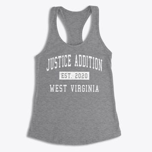 Justice Addition West Virginia Classic Established Women's Racerback Tank