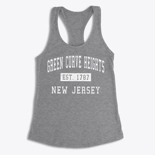 Green Curve Heights New Jersey Classic Established Women's Racerback Tank